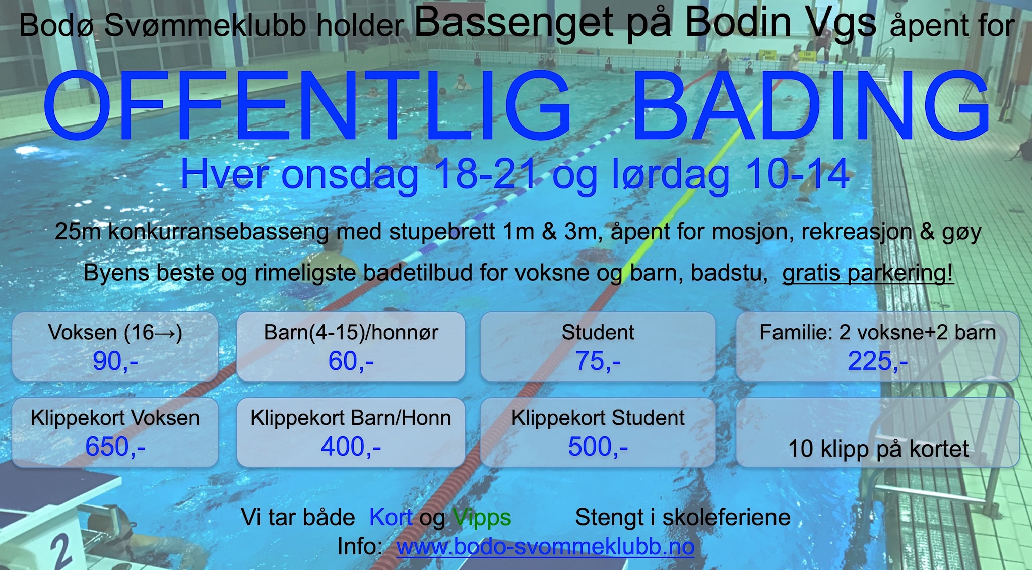 Bassenget på Bodin er endelig åpent igjen!